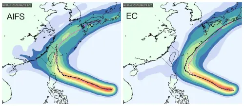▲米克拉颱風在下周四、下周五（6月25日至6月26日），可能經過台灣東方海面，和台灣距離相當關鍵。（圖／賈新興提供）