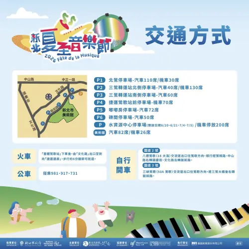 ▲2026新北夏至音樂節交通方式（圖／新北市政府提供）