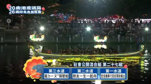 ▲預賽第二場中，龍ㄉ一ㄡˇ隔壁船隊以超大幅度領先奪旗，實力相當驚人。（圖／翻攝自YouTube@民視新聞網 Formosa TV News network）