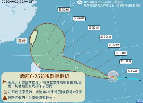 天氣／米克拉颱風會來台灣嗎？路徑預估6/25最靠近　下周恐發海警