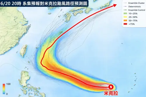 米克拉最快明轉中颱！路徑2走向曝　下周四逼近台灣：可能發海警
