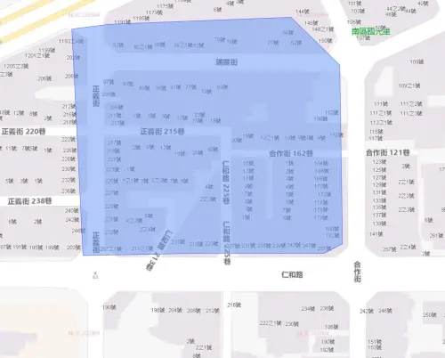 ▲台中市南區6月22日停水影響範圍。（圖／自來水公司）