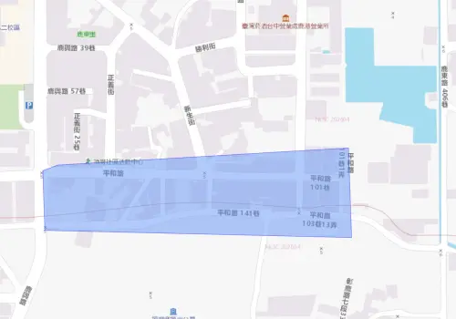 ▲彰化縣鹿港6月22日停水影響範圍。（圖／自來水公司）