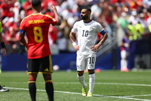 ▲埃及一哥沙拿（Mohamed Salah）（右），依舊是球隊大腦。（圖／美聯社／達志影像）