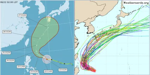 中颱米克拉「最新路徑大迴轉」！周四起全台變天　連續三天濕答答