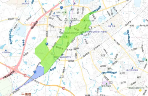 ▲桃園市平鎮區、中壢區6月23日停水影響範圍。（圖／自來水公司）