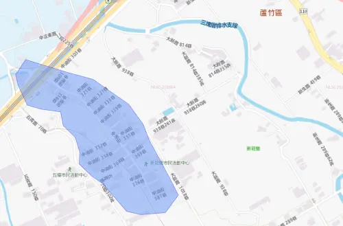 ▲桃園市蘆竹區6月23日停水影響範圍。（圖／自來水公司）