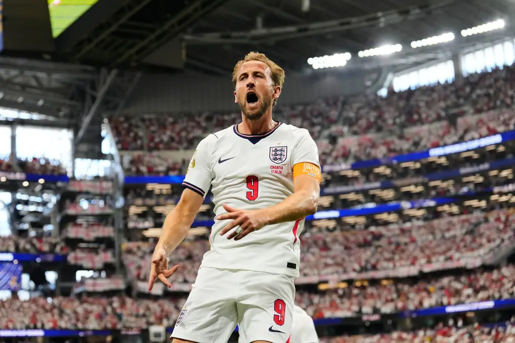 ▲英格蘭世界巨星凱恩（Harry Kane）若能再度破門，就將超越傳奇前鋒萊因克爾（Gary Lineker），獨居英格蘭世界盃隊史射手王。（圖／美聯社／達志影像）
