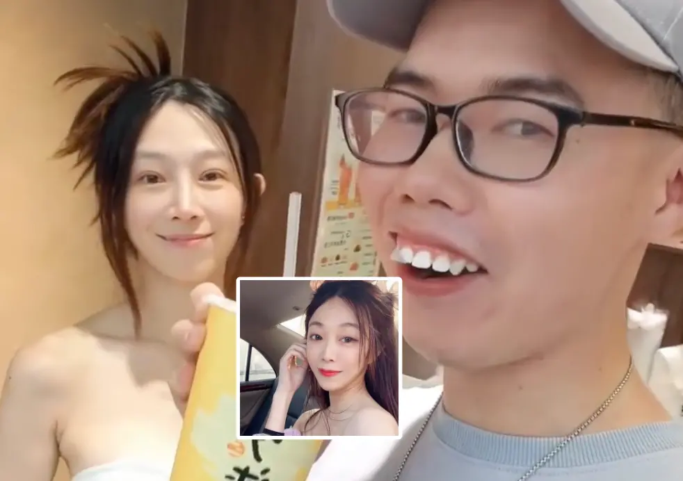 ▲鄧佳華跟女友簡簡（簡宛儀）首度公開素顏照，也承認去上海整形，美到讓人認不出。（圖／IG@saoirse0319、deng_jiahua0604）