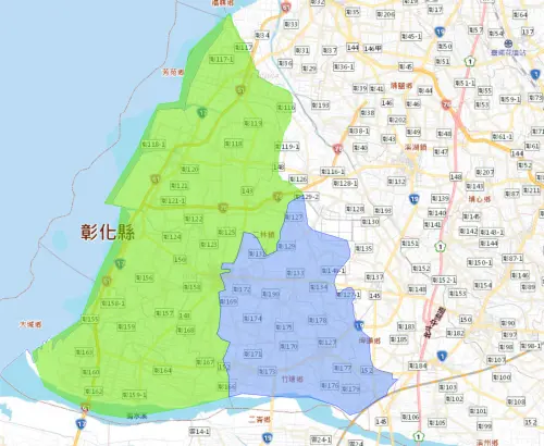 ▲彰化縣6月24日停水、降壓影響範圍。（圖／自來水公司）