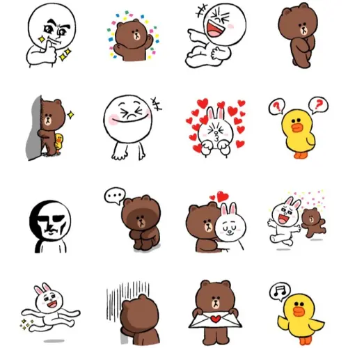 ▲LINE免費貼圖「LINE 15 週年限定貼圖-復刻動動版」。（圖／取自LINE）