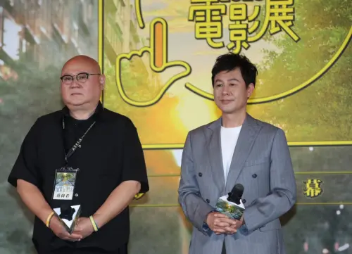 ▲《日掛中天》導演蔡尚君（左）與主角張頌文（右）一起來台出席兩岸電影展。（圖／記者邱曾其攝）