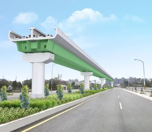 ▲桃園捷運綠線延伸一共有6個車站，其中八德區「建德路至崁頂路」新闢道路採高架方式建造。（圖／桃園市政府捷運工程局）