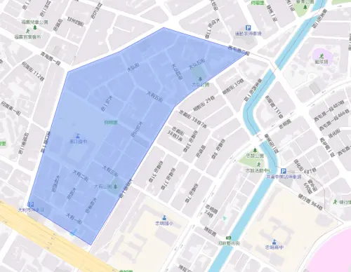 ▲台中市6月25日停水影響範圍。（圖／自來水公司）