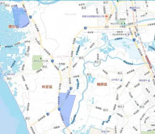 ▲高雄市6月25日停水影響範圍。（圖／自來水公司）