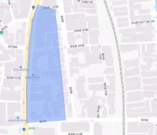 ▲彰化縣員林市6月25日停水影響範圍。（圖／自來水公司）