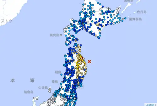 快訊／日本岩手縣近海發生6.9地震　震源深度約50公里