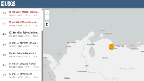 ▲委內瑞拉接連發生規模7.1、7.5的極淺層強震。（圖／翻攝自USGS）