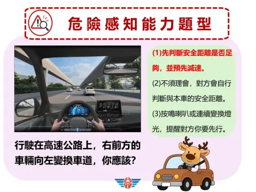 ▲危險感知能力題型參考。（圖／公路局提供）