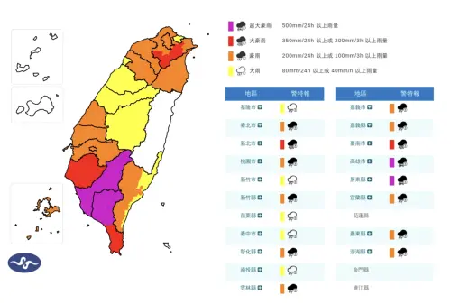 新北升級豪雨！南高屏今暴雨下到深夜　雨量排行：這處破300毫米