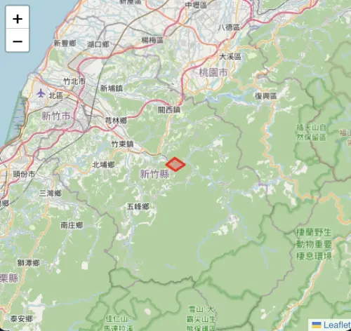 ▲氣象署07:58發布山區暴雨細胞廣播，新竹油羅溪流域周邊拉響災防告警。（圖／中央氣象署）