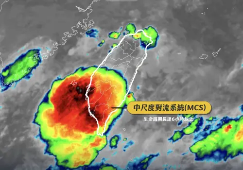 半個台灣大！「中尺度對流系統」滯留南部：創降雨高峰　北部跟進