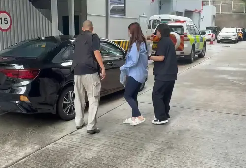 ▲繪麗奈被捕畫面遭公開。（圖／翻攝自香港01）
