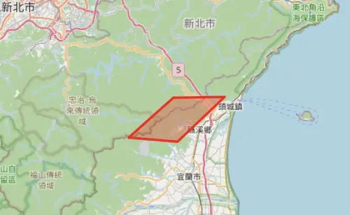 ▲氣象署發布新北、宜蘭大雷雨陸上警戒，礁溪與頭城山區更列入暴雨災防告警，非必要請勿前往。（圖／氣象署）