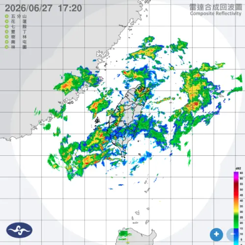 ▲因鋒面影響及對流雲系發展旺盛，全台易有短延時強降雨。（圖／翻攝自中央氣象署）