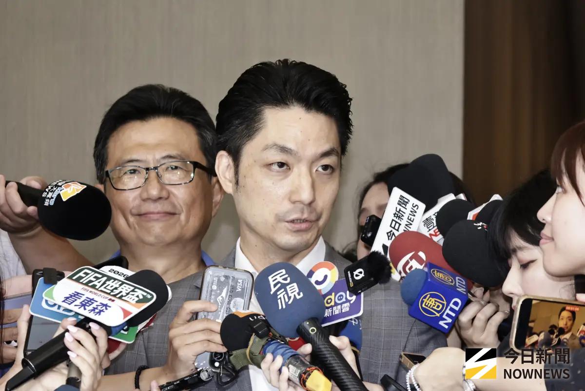 ▲台北市長蔣萬安針對外界質疑「水退」才勘災表示，內湖區因是集中降雨地方，日前也發生過積淹水情形，所以先到內湖視察。（圖／記者吳翊緁攝 ,2026.06.29）