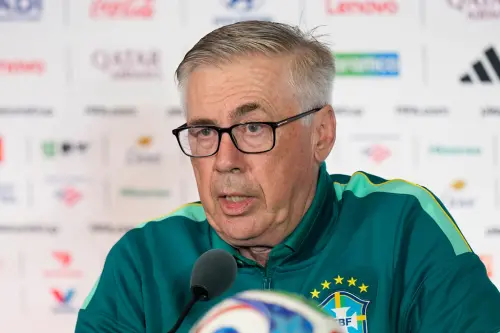 ▲由名帥安切洛蒂（Carlo Ancelotti）執掌的巴西隊，小組賽雖遭摩洛哥1：1逼平，但隨後連續以兩個3：0橫掃海地與蘇格蘭。（圖／美聯社／達志影像）