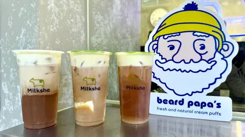 ▲迷客夏beard papa’s香草雲朵季新品開喝，真實口感曝光。（圖／記者蕭涵云攝）