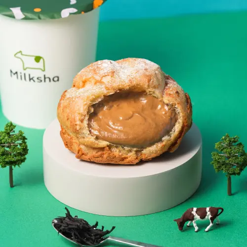 ▲beard papa’s「娜杯紅茶拿鐵泡芙」85元起。（圖／迷客夏提供）