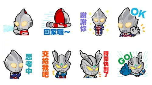 ▲LINE免費貼圖「LINE Rangers 放置戰爭 × 超人力霸王貼圖」。（圖／取自LINE）