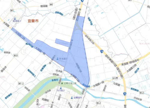 ▲宜蘭縣7月1日停水影響範圍。（圖／自來水公司）