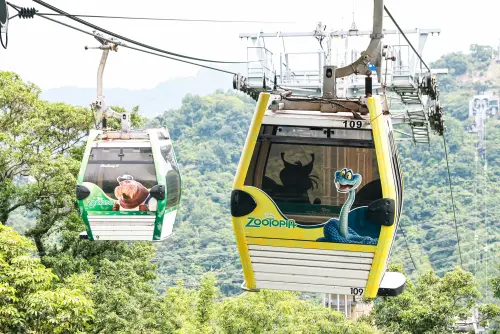 ▲今年適逢《動物方城市》10週年跟貓空纜車營運迎接20週年，貓空纜車推出聯名《全城出動 飛上貓空》主題活動，把車廂外觀彩繪變身超萌。（圖/北捷公司提供）