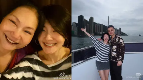 ▲小S黑白條紋船型領上衣至少穿了15年，右圖為近日她和家人赴香港度假的照片。（圖／翻攝自小S微博、小紅書）