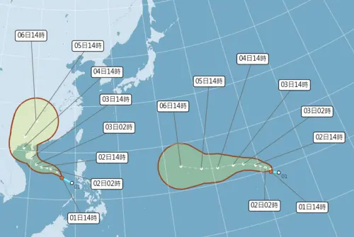 雙颱風「巴威、梅莎」要生成了！威力上看強颱　氣象署最新路徑