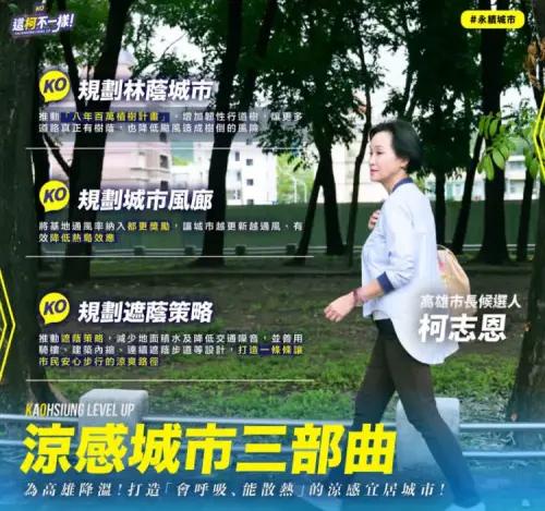打造宜居永續高雄　柯志恩提「涼感城市三部曲」