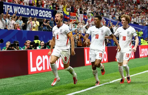 ▲英格蘭隊長凱恩（Harry Kane）第75分鐘與第86分鐘連進2球，率隊2：1逆轉民主剛果。（圖／路透／達志影像）