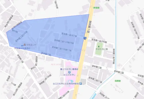 ▲台南市7月3日停水影響範圍。（圖／自來水公司）