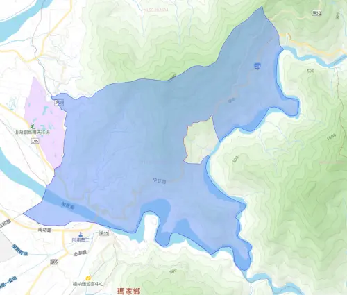 ▲屏東縣三地門鄉7月3日停水影響範圍。（圖／自來水公司）