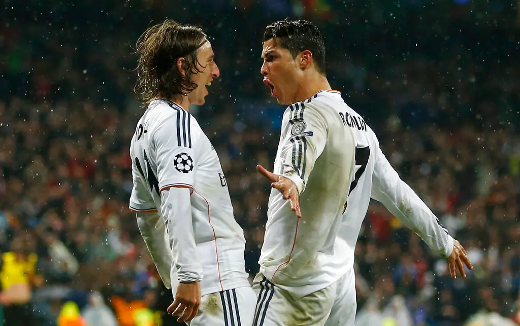▲2026年世界盃32強淘汰賽中，將迎來41歲的「C羅」羅納度（Cristiano Ronaldo）與40歲的「魔笛」莫德里奇（Luka Modric）在世界盃舞台上的終極決戰。（圖／美聯社／達志影像）