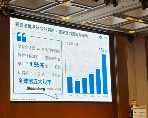 Taiwan Stock Exchange Chairman Sherman Lin delivers his speech. (TCN)