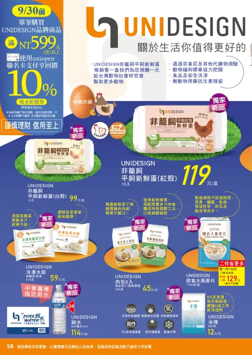▲全新自有品牌「UNIDESIGN」系列商品登場，更祭出超值回饋活動。（圖／萬家福提供）