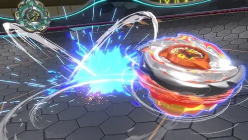 ▲《戰鬥陀螺X Evo Battle》完整收錄《戰鬥陀螺X》招牌的「Xtreme Dash（X 衝刺）」系統，玩家可自由組裝陀螺並展開高速對戰。（圖／FuRyu）