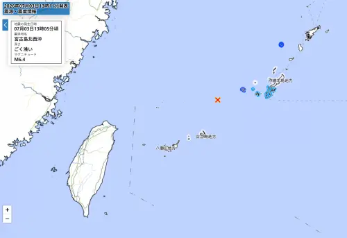 快訊/地牛翻身！沖繩外海接連2起極淺層地震 久米島最大震度3級