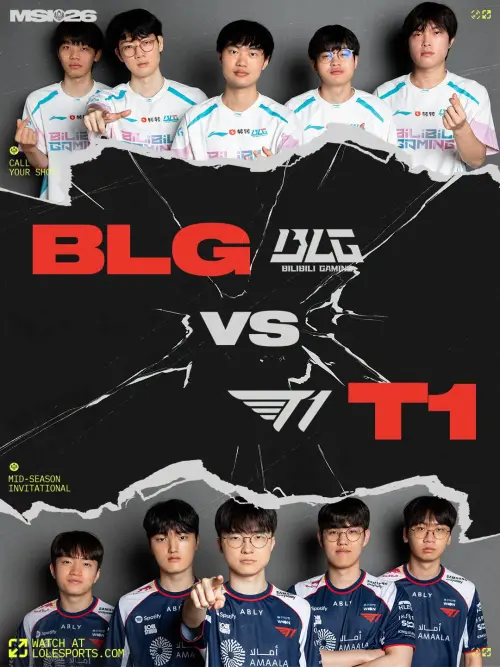 ▲T1闖進分組賽後，第一個對手就是LPL賽區的BLG。（圖／LoLEsports）