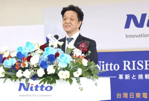 ▲台灣日東電工公司董事長明間健二郎致詞。(圖／產業園區管理局提供)