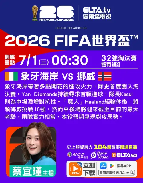 ▲蔡宜瑾轉播挪威與象牙海岸1日的賽事，表現備受稱讚。（圖／愛爾達體育家族臉書）